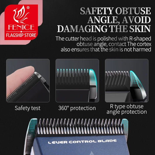 Fenice Electrical Pet Clipper Machine Grooming Kit Rechargeable Pet Cat Dog Hair Trimmer Shaver Set Animals Hair Cutting - FENICE TOTEM