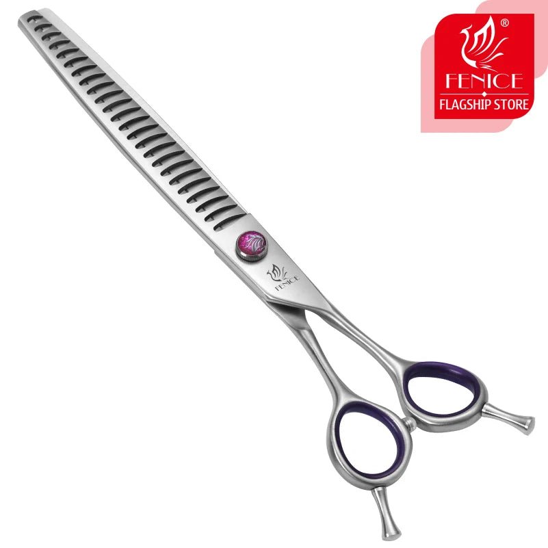 Fenice JP440C 7/8 Inch Professional Pet Dogs Grooming Scissors Straight  Curved Thinning Chunker Shear Scissors