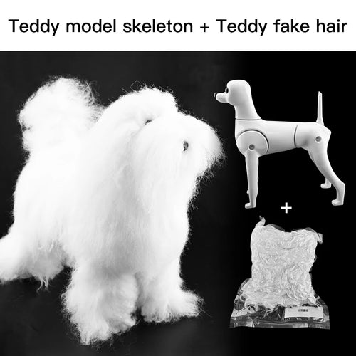 Fenice Pet Simulation Hair Grooming Fake Dog Model Practice Dog Standard Skeleton Model Dog Full Body Fake Hair - FENICE TOTEM