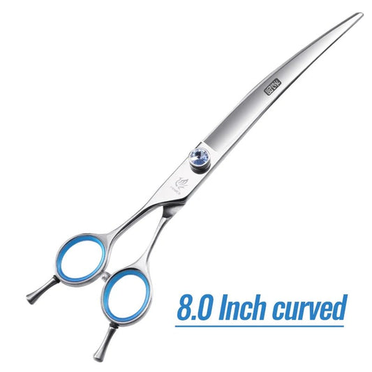 Fenice High Quality Professional 8.0inch pet grooming scissors for dogs cutting thinner shears scissors with fine tooth - FENICE TOTEM