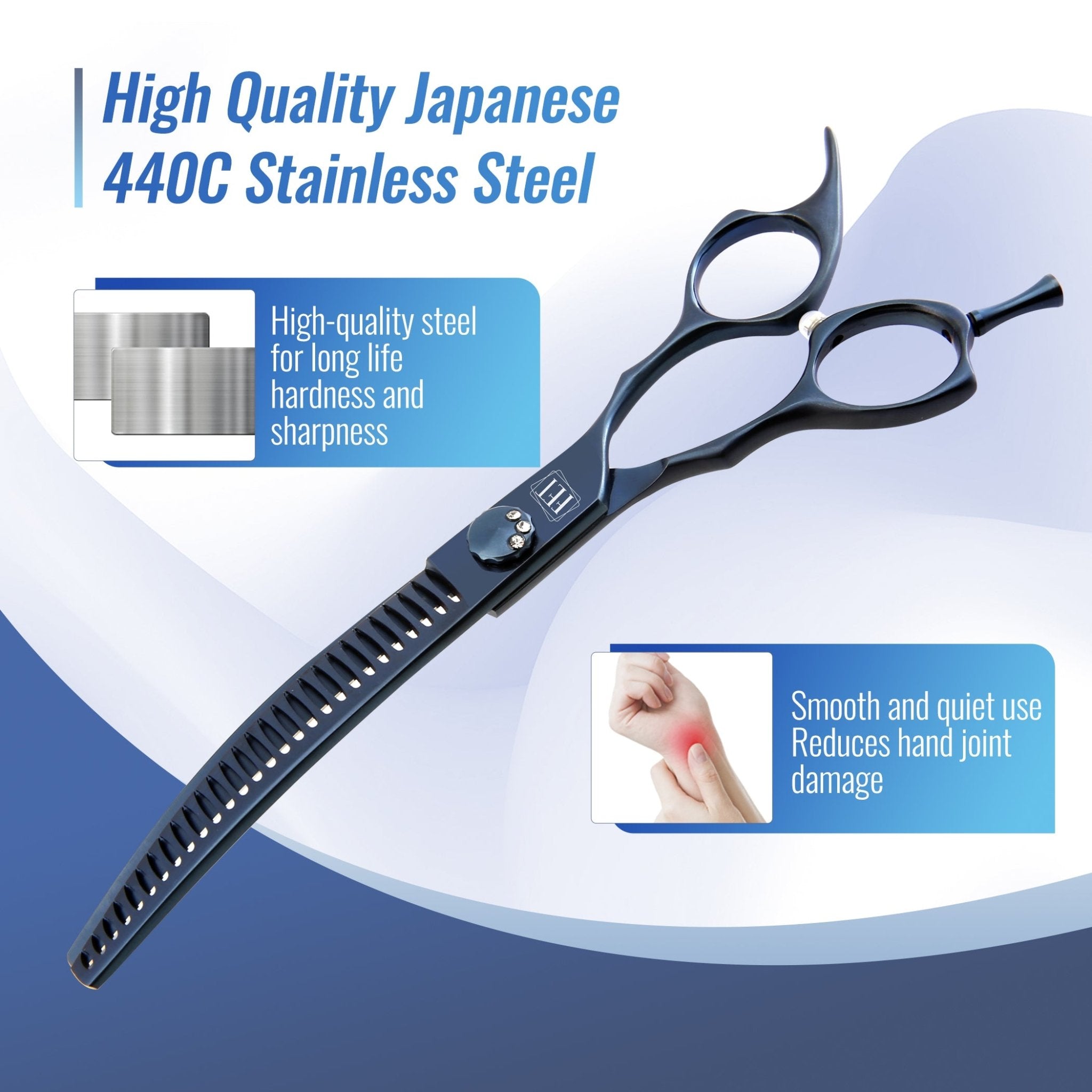 Curved thinning shears best sale