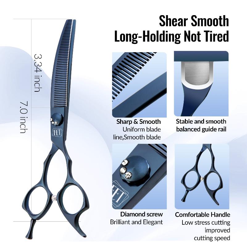 Fenice 7" Curved Thinning Pet Shears