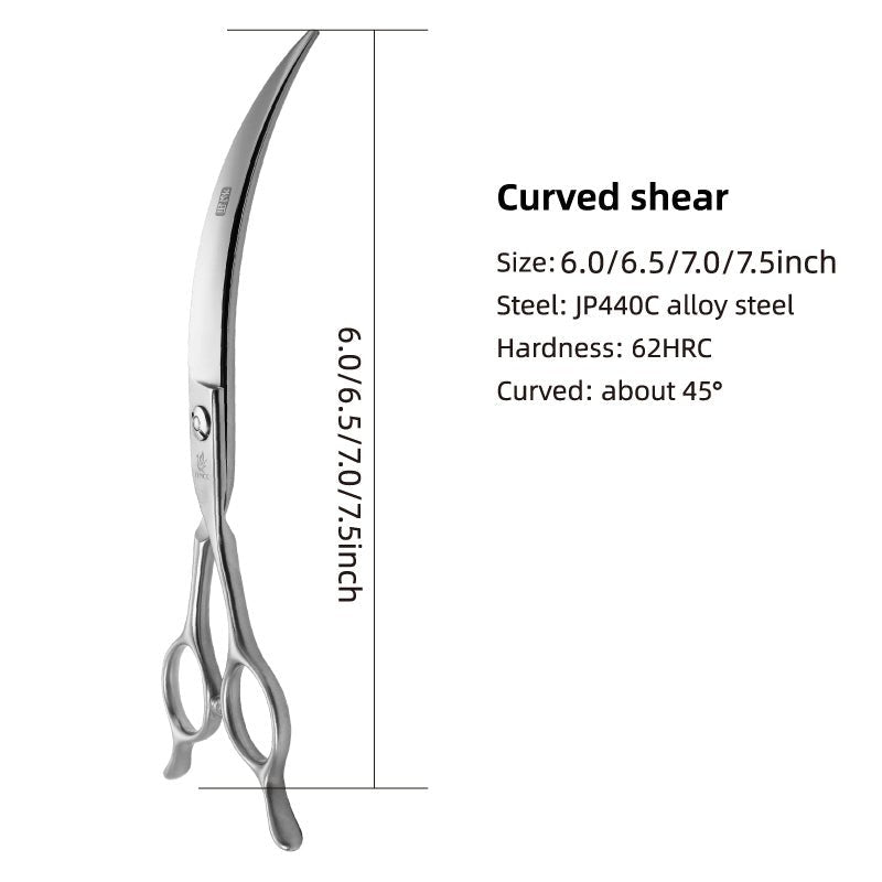 45° Super Curved Grooming Scissors FEBC - FENICE TOTEM