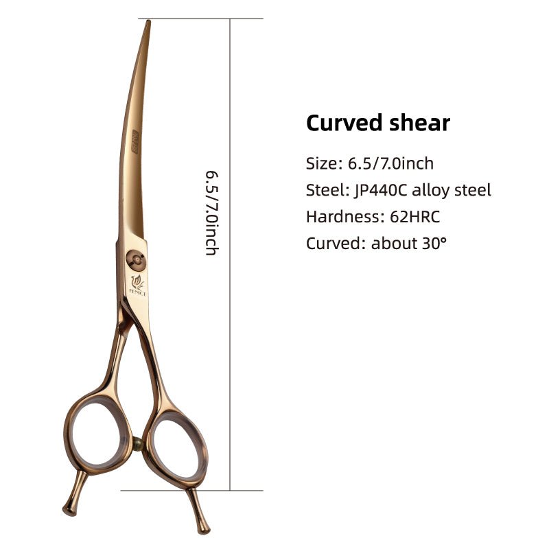 Fenice Professional 6.5/7 Inch Pet Curved Grooming Scissors HY - 70C - FENICE TOTEM