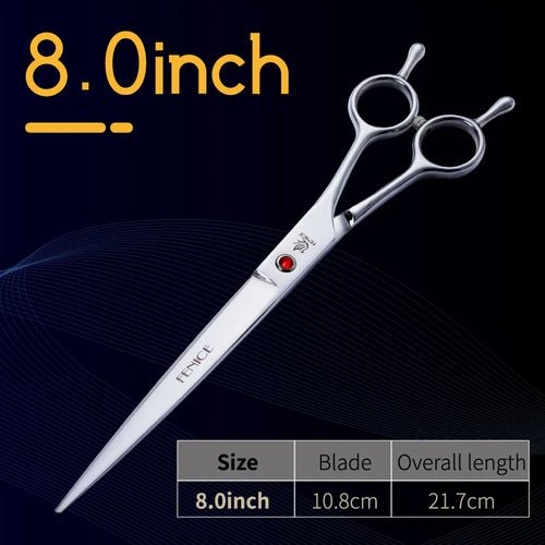 Fenice 7.0"/7.5"/8.0" Professional Pet Grooming Cutting Scissors Straight Cutting Shear - FENICE TOTEM