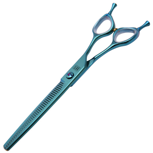 FENICE TOTEM 7 inch Blueish Green Dog Grooming Scissors Professional Pet Shears Made Of Japanese 440C Advanced Stainless Steel for Dogs Cats and Other Pets