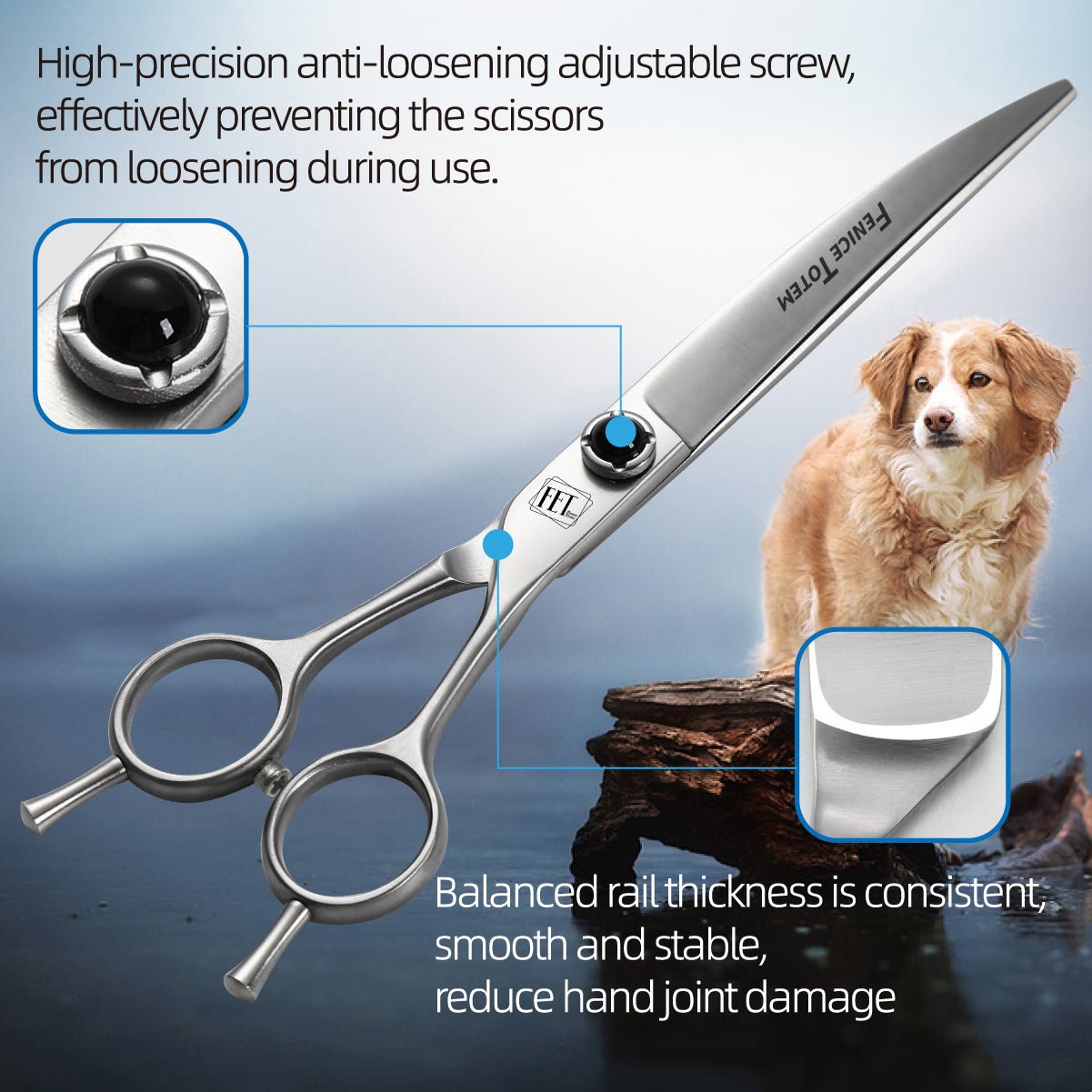 7"/7.5" Dog Grooming Scissors - FENICE TOTEM