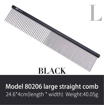 Fenice Metal Comb for Dogs Stainless Steel Pet Dog Cat Pin Comb Hair Brush Hairbrush Flea Comb Pets Acessorios Pet Grooming - FENICE TOTEM