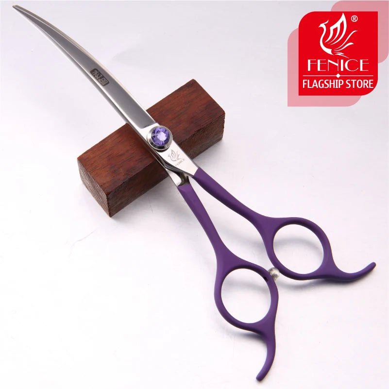 Fenice professional 6.5 inch pet curved scissors in dog scissors grooming cutting shears makas tijeras - FENICE TOTEM