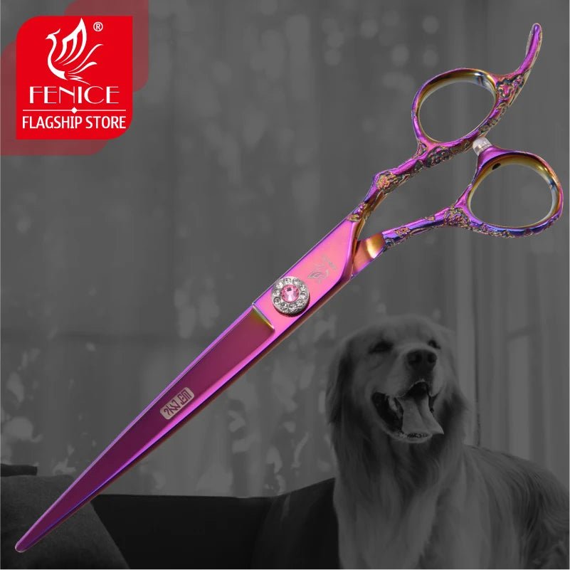 Fenice Professional 7.0 /7.5/8.0 inch pet grooming in dog hair trimmers scissors dog cutting grooming shears - FENICE TOTEM