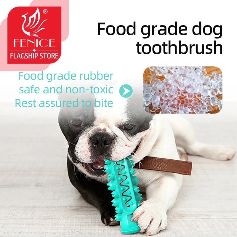 Fenice Dog Molar Toothbrush Toys Chew Cleaning Teeth Safe Elasticity Soft TPR Puppy Dental Care Pet Cleaning Toy Supplies - FENICE TOTEM