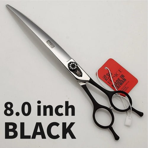 Fenice 7.0/7.5/8.0 inch Professional Pet Grooming Scissors Japan 440C Curved Puppy Dog Hair Cuttinf Shear - FENICE TOTEM