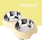 Fenice Pet Double Bowls Dog Food Water Stainless Steel Cat Drinking Dish Feeder Pet Puppy Supplies Small Dogs Cats Feeding Bowls - FENICE TOTEM