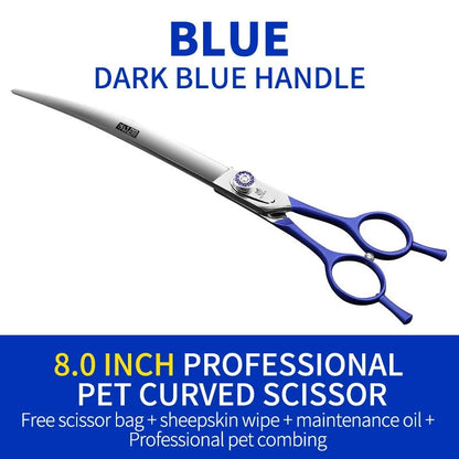 Fenice Professional Pet Grooming Scissors Up&Down Dogs Curved Scissors Shears 7/7.5/8.0inch tesoura cachorro - FENICE TOTEM