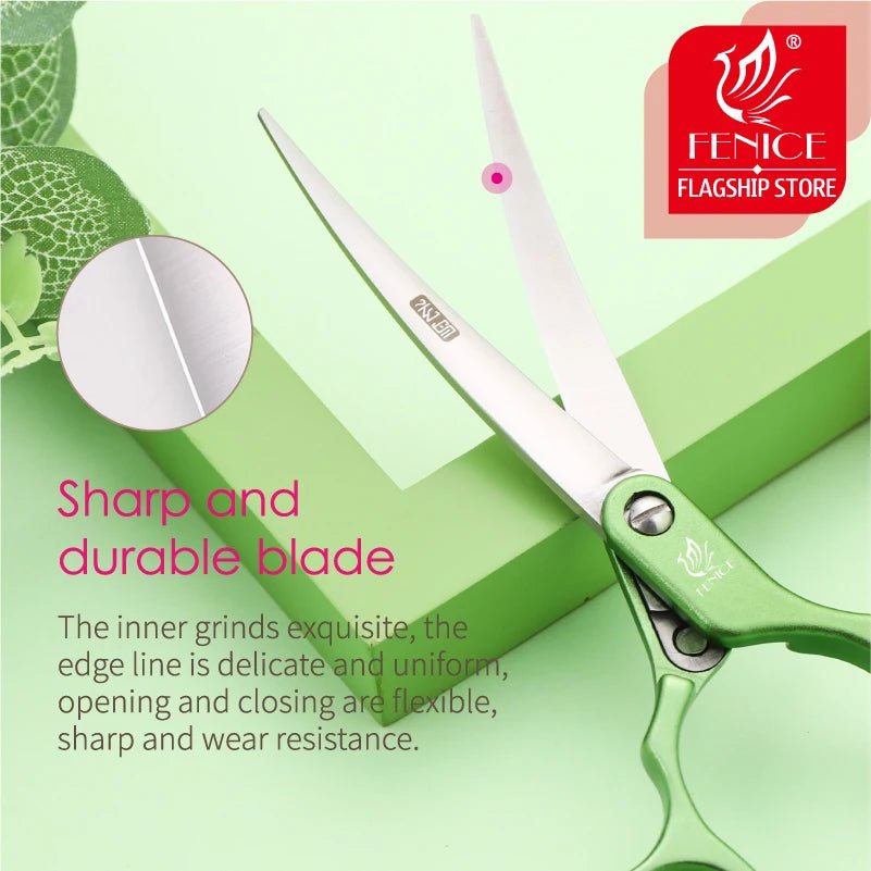 Fenice Professional Curved Grooming Scissors for Dogs Cats FEMD - 60C - FENICE TOTEM