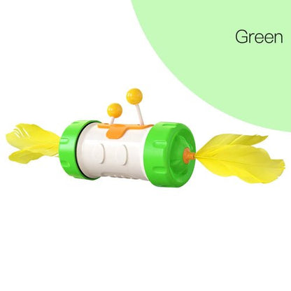 Fenice Interactive Rotating Cat Toy Cats Feather Rolling Ball Toys Rotatable Toy for Kitten Cat Accessories - FENICE TOTEM