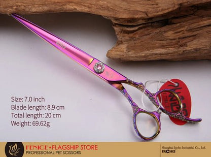 Fenice Professional 7.0 /7.5/8.0 inch pet grooming in dog hair trimmers scissors dog cutting grooming shears - FENICE TOTEM