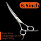 Fenice 6.5/7/7.5 Inch Pet Dogs Gromming Scissors Curved Shears Up Down Pet Hair Cutting Scissors Tools - FENICE TOTEM