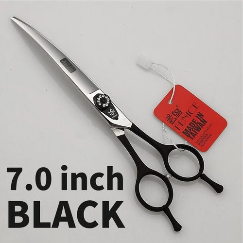 Fenice 7.0/7.5/8.0 inch Professional Pet Grooming Scissors Japan 440C Curved Puppy Dog Hair Cuttinf Shear - FENICE TOTEM