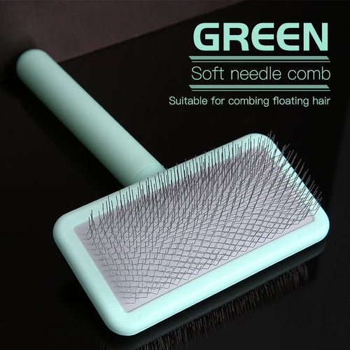 Fenice Pet Cat Dog Rabbit Hair Brush Hair Massage Comb Open - Knot Brush Groming Cleaning Tool Stainless Steel Comb Needle - FENICE TOTEM