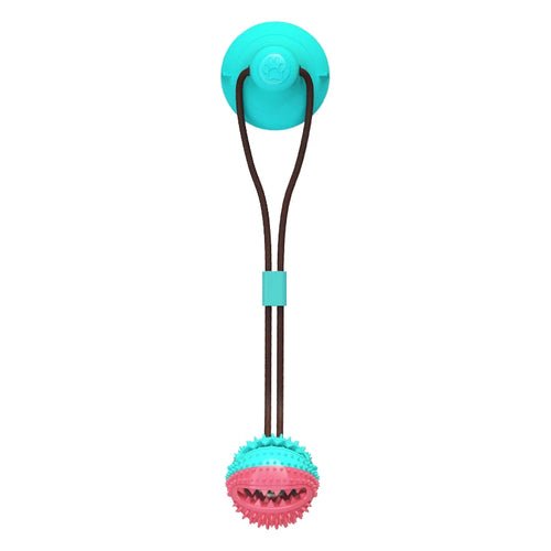 Fenice Dog Toys Pet Puppy Interactive Suction Cup Push TPR Ball Toys Molar Bite Toy Elastic Ropes Dog Tooth Cleaning Chewing - FENICE TOTEM