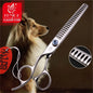 Professional Japan440C 7.0/7.5 pet dog grooming scissors thinning shears left - hand use thinning rate 75% - FENICE TOTEM