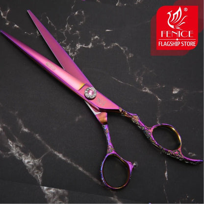 Fenice Professional 7.0 /7.5/8.0 inch pet grooming in dog hair trimmers scissors dog cutting grooming shears - FENICE TOTEM