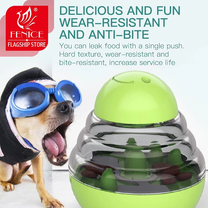 Fenice Pet Tumbler Leak Food Ball Toys Cat Dog Puzzle Feeding Training Adjustable Leak Food Dispenser Interactive Feeder Ball - FENICE TOTEM