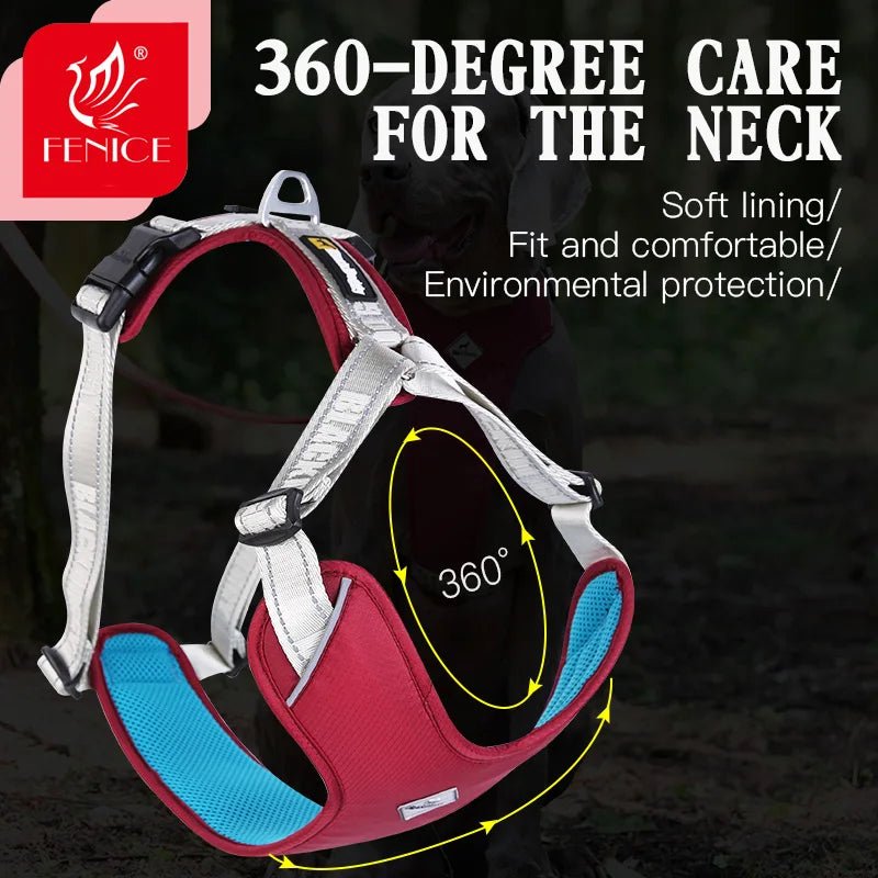 Fenice Outdoor Professional Fashionable Medium Small Dog Explosion - proof Reflective Chest Strap - FENICE TOTEM