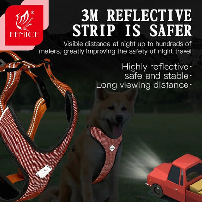 Fenice Professionable I - shaped Outdoor Pet dog Reflective Gypsophila Sturdy Chest Strap - FENICE TOTEM