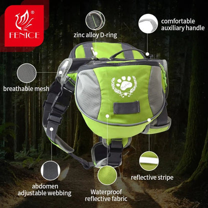 Fenice Professional Multi - Function Detachable Waterproof Breathable high - capacity Adjustable Pet Dog Bag Outdoor Backpa - FENICE TOTEM