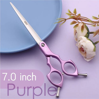 Fenice Jp440c Colorful 6.5 7.0 Inch Stainless Steel Pet Cutting Straight Scissors for Dog Grooming Dog Hair Scissors Cutter - FENICE TOTEM