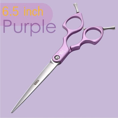 Fenice Jp440c Colorful 6.5 7.0 Inch Stainless Steel Pet Cutting Straight Scissors for Dog Grooming Dog Hair Scissors Cutter - FENICE TOTEM