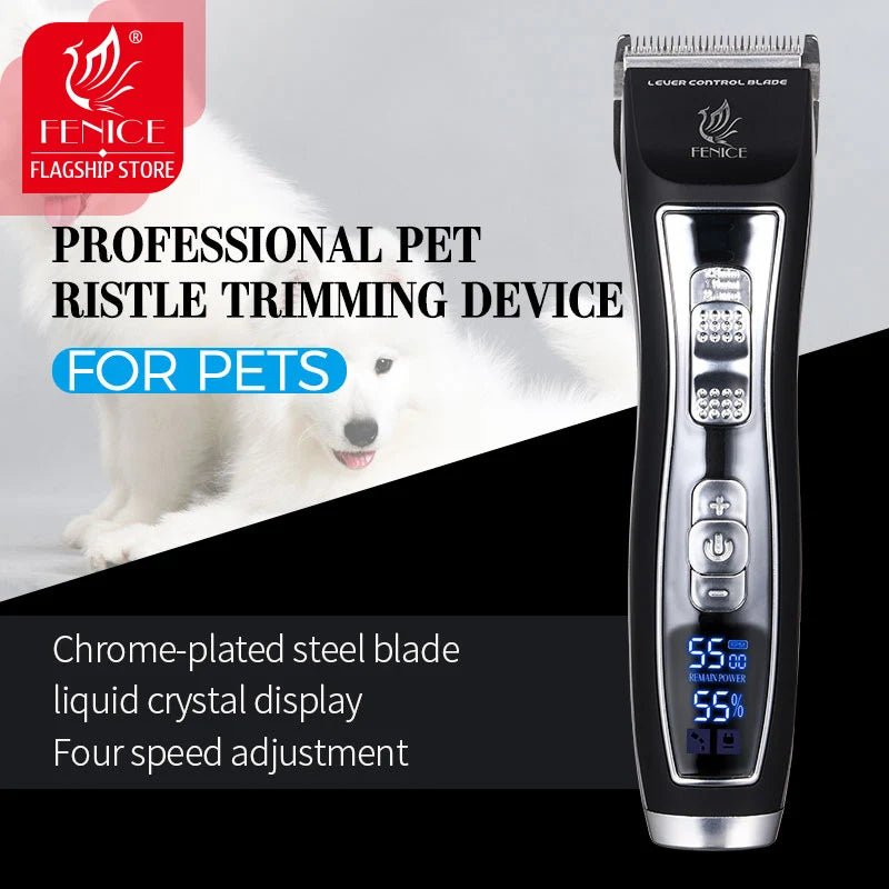 Fenice Electrical Pet Clipper Machine Grooming Kit Rechargeable Pet Cat Dog Hair Trimmer Shaver Set Animals Hair Cutting - FENICE TOTEM