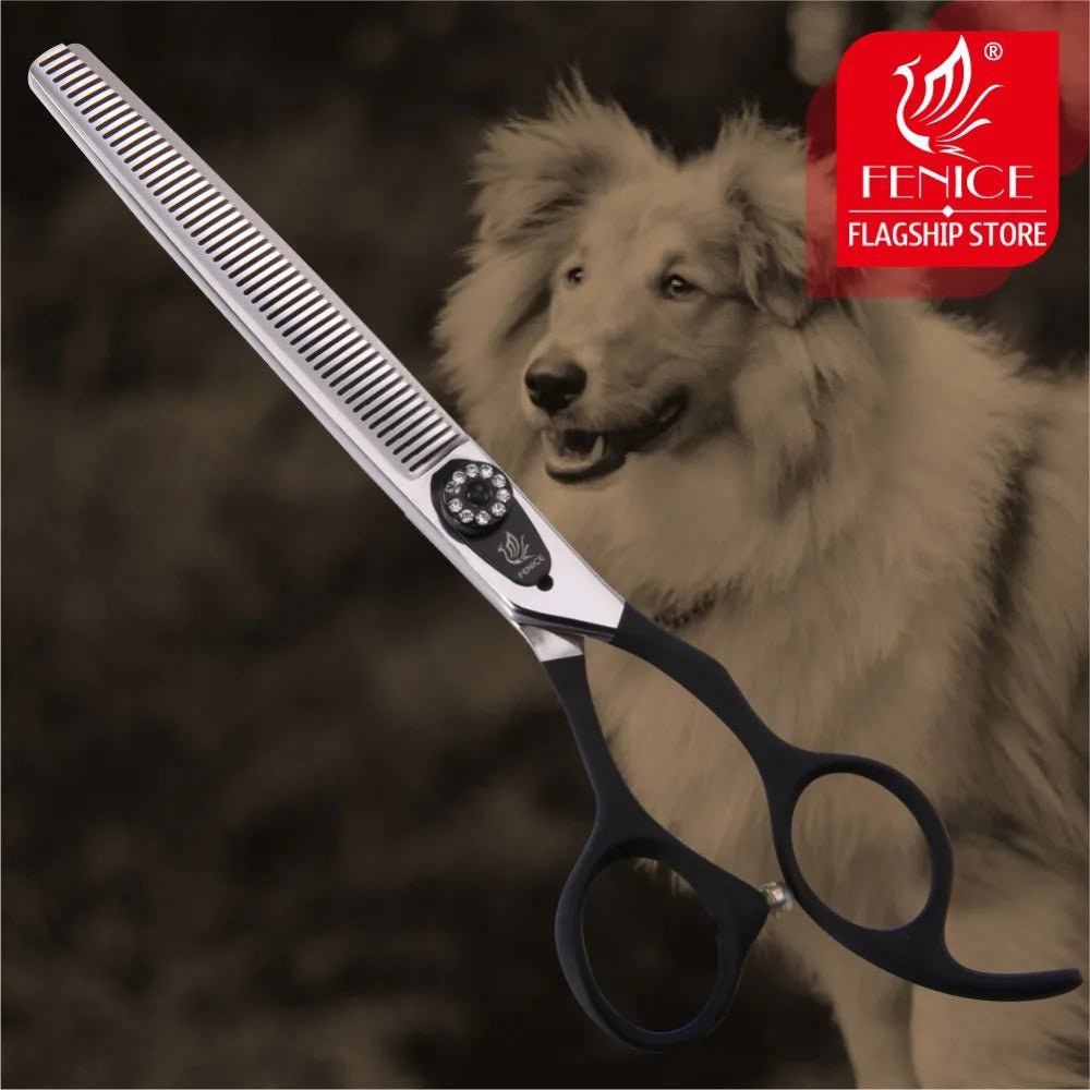 Fenice High Quality 7/7.5 inch dog grooming thinning scissors in dog shears makas tijeras thinning 35% - FENICE TOTEM