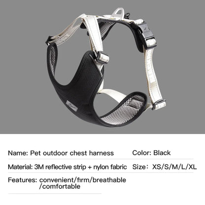 Fenice Outdoor Professional Fashionable Medium Small Dog Explosion - proof Reflective Chest Strap - FENICE TOTEM