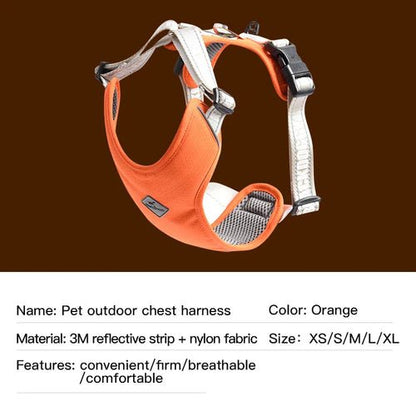 Fenice Outdoor Professional Fashionable Medium Small Dog Explosion - proof Reflective Chest Strap - FENICE TOTEM