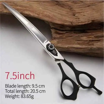 Fenice 7.5/8.0/ 9.0 inch Professional Pet Grooming Scissors Safety Dog Shears Hair Cutting Curved Scissors with Comb - FENICE TOTEM