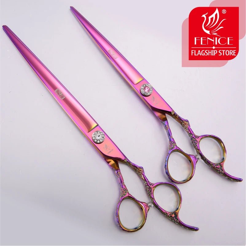 Fenice Professional 7.0 /7.5/8.0 inch pet grooming in dog hair trimmers scissors dog cutting grooming shears - FENICE TOTEM