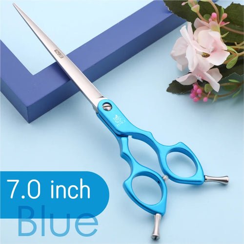 Fenice Jp440c Colorful 6.5 7.0 Inch Stainless Steel Pet Cutting Straight Scissors for Dog Grooming Dog Hair Scissors Cutter - FENICE TOTEM