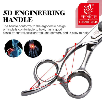 Fenice 7.5 inch Professional Pet Grooming Scissors Cutting Shears Left Handed Scissors for Pet Beautician - FENICE TOTEM