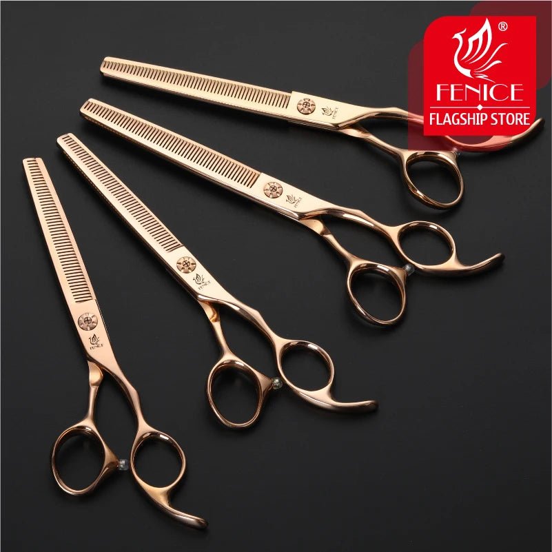 Fenice 6.5/7.0 inch Professional Pet Dog Grooming Scissors Dog Thinning Scissors Shears Animals Haircut Tools - FENICE TOTEM