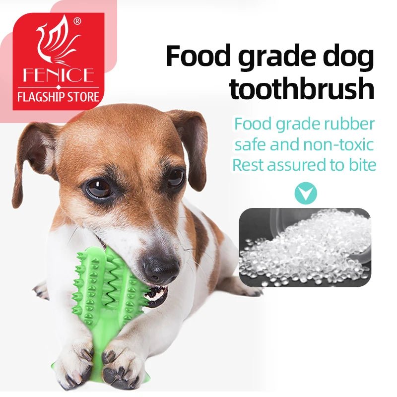 Fenice Pet Dog Toys Cactus Molar Stick Resistant Bite Pet Tooth Cleaning Dog Toothbrush Chew Toy Ball Dog Interactive Training - FENICE TOTEM