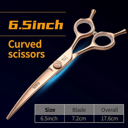 Fenice JP440C Steel 6.5/6.75/7/7.25/7.5 inch Pet Dogs Grooming Scissors Set Straight Curved Thinning Shear Scissors For Dogs - FENICE TOTEM