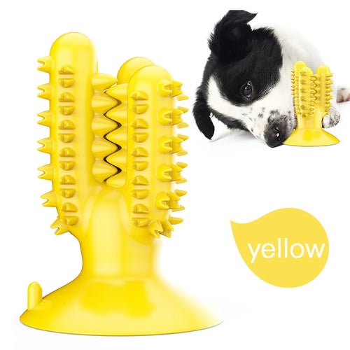 Fenice Pet Dog Toys Cactus Molar Stick Resistant Bite Pet Tooth Cleaning Dog Toothbrush Chew Toy Ball Dog Interactive Training - FENICE TOTEM