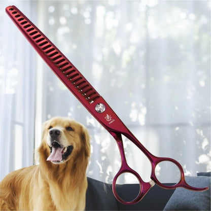 Fenice Professional JP440c 8 inch titanium coated purple Pet dog Grooming chunker thinning shears Scissors - FENICE TOTEM