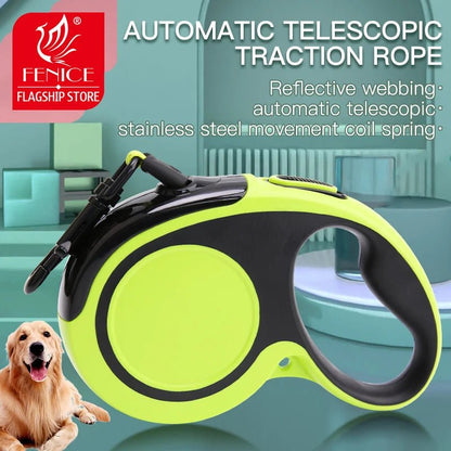 Fenice Pet Leash Auto Retractable Dog Leash Pet Dog/Cat Puppy Automatic Retractable Pet Traction Rope Lead Leashes Pet Supplies - FENICE TOTEM