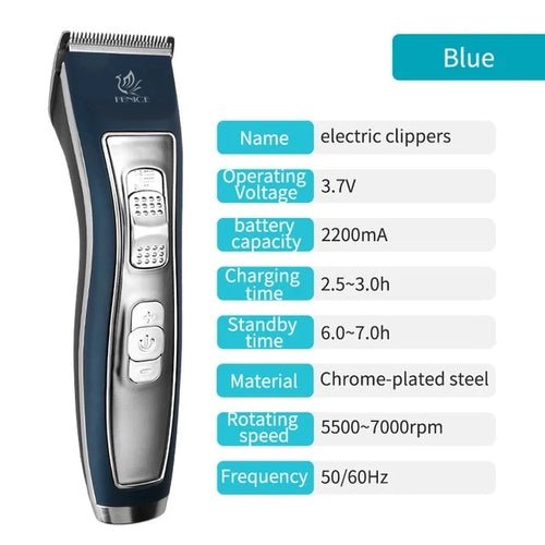 Fenice Electrical Pet Clipper Machine Grooming Kit Rechargeable Pet Cat Dog Hair Trimmer Shaver Set Animals Hair Cutting - FENICE TOTEM