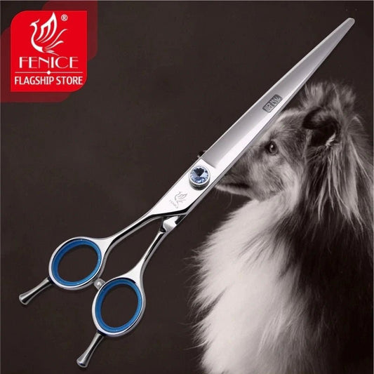 Fenice High Quality Professional 8.0inch pet grooming scissors for dogs cutting thinner shears scissors with fine tooth - FENICE TOTEM