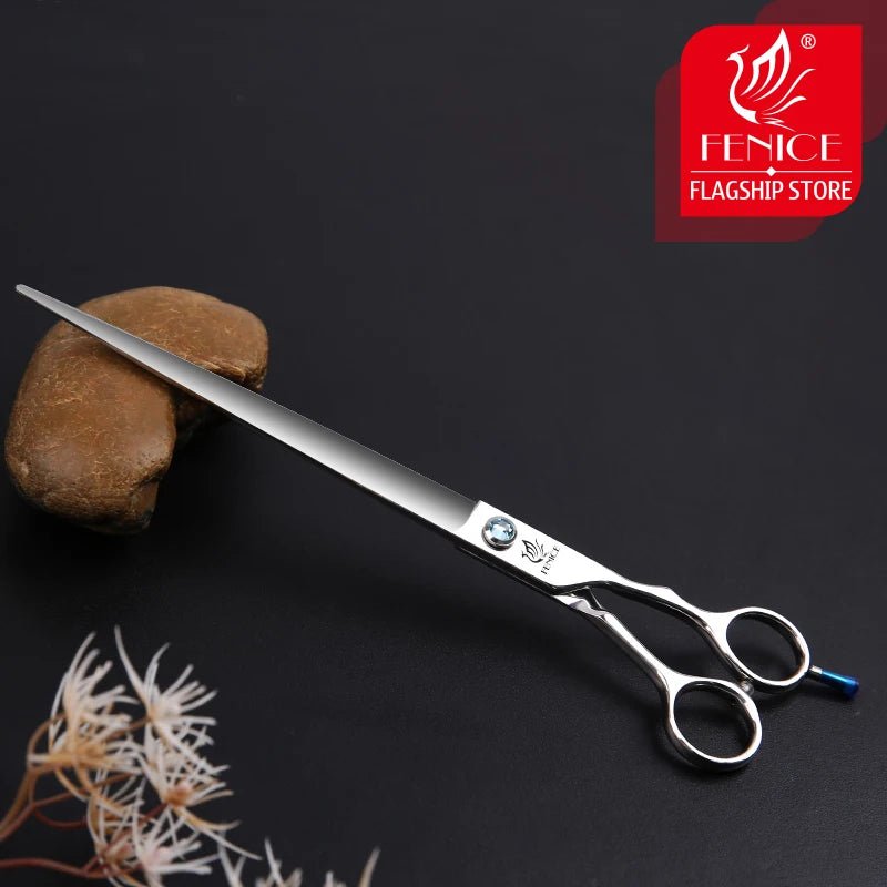 Fenice high - end 10 inch Professional pet scissors for dog grooming scissors cutting straight shears - FENICE TOTEM